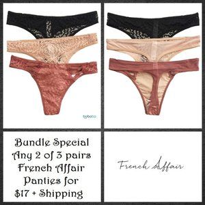 All Over Lace, Low Rise Thong set of 3
